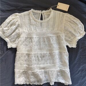 BRAND NEW, NEVER WORN - Doen Cream Lace Blouse